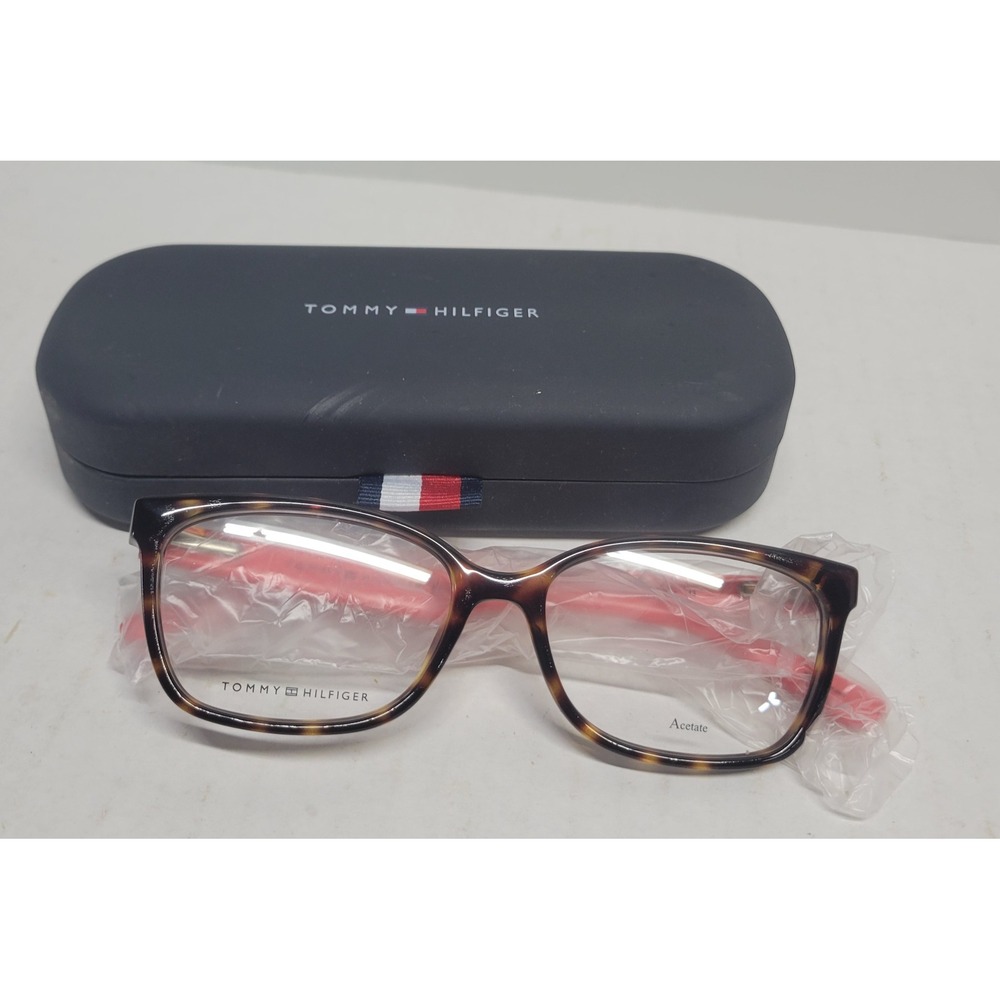 Tommy Hilfiger TH 1492 9N4 Tortoise Pink Rectangular Eyeglasses Frames with Case
